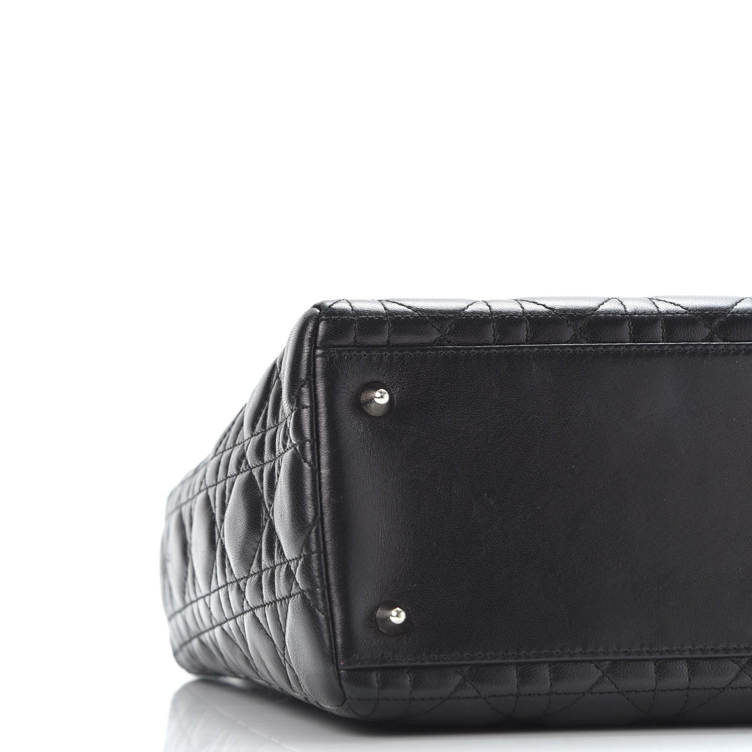 Christian Dior Lambskin Cannage Medium Lady Dior Black 7 of 9