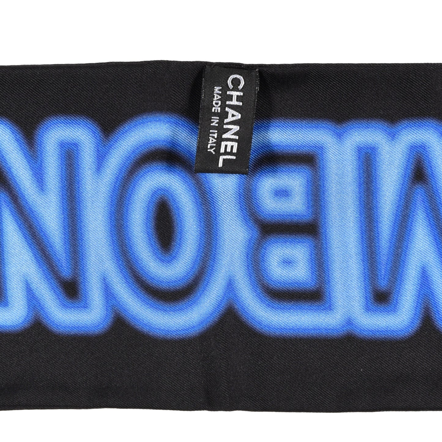 Silk Neon CC Bandeau Scarf Black Multicolor
