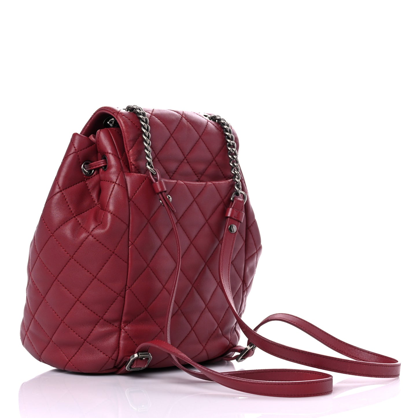 Lambskin Quilted Daily Supple Backpack Fuchsia