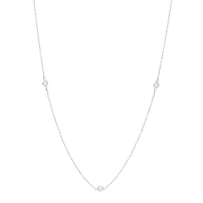 Tiffany Platinum Diamond .30ctw Elsa Peretti Diamonds by the Yard 5 Station Necklace 1 of 4