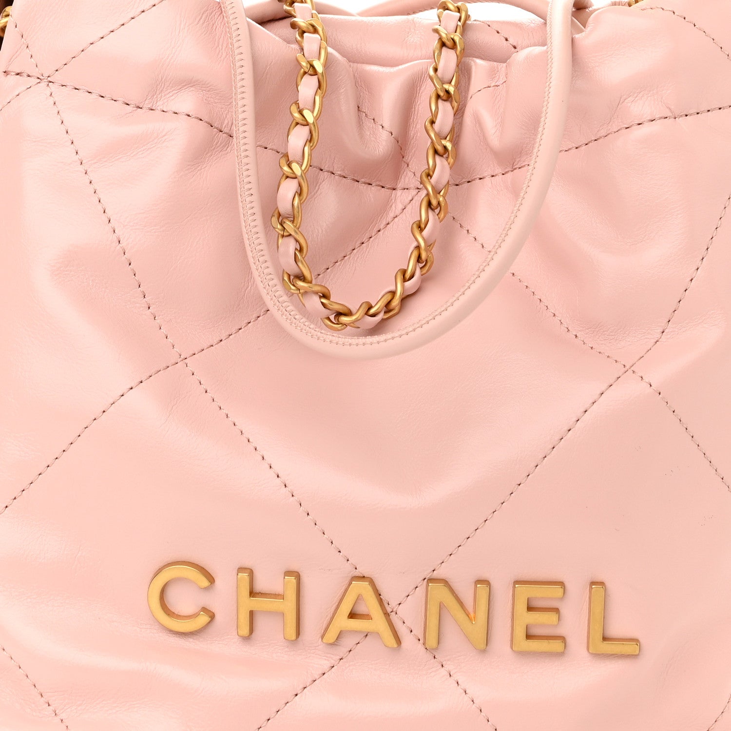 Chanel Shiny Calfskin Quilted Mini Chanel 22 Rose Clair 8 of 10