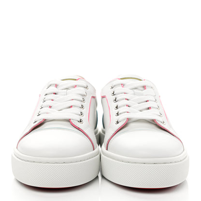 Christian Louboutin Calfskin Patent Vieirissima Flat Sneakers 38.5 White Multicolor 2 of 8