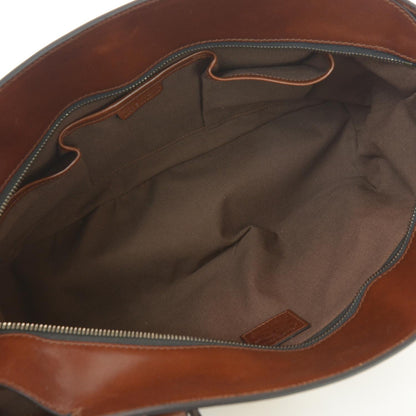 Burberry House Check Bridle Calfskin Kent Bag Dark Tan 9 of 9