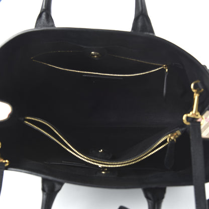 Burberry Grainy Calfskin House Check Large Banner Tote Black 5 of 9