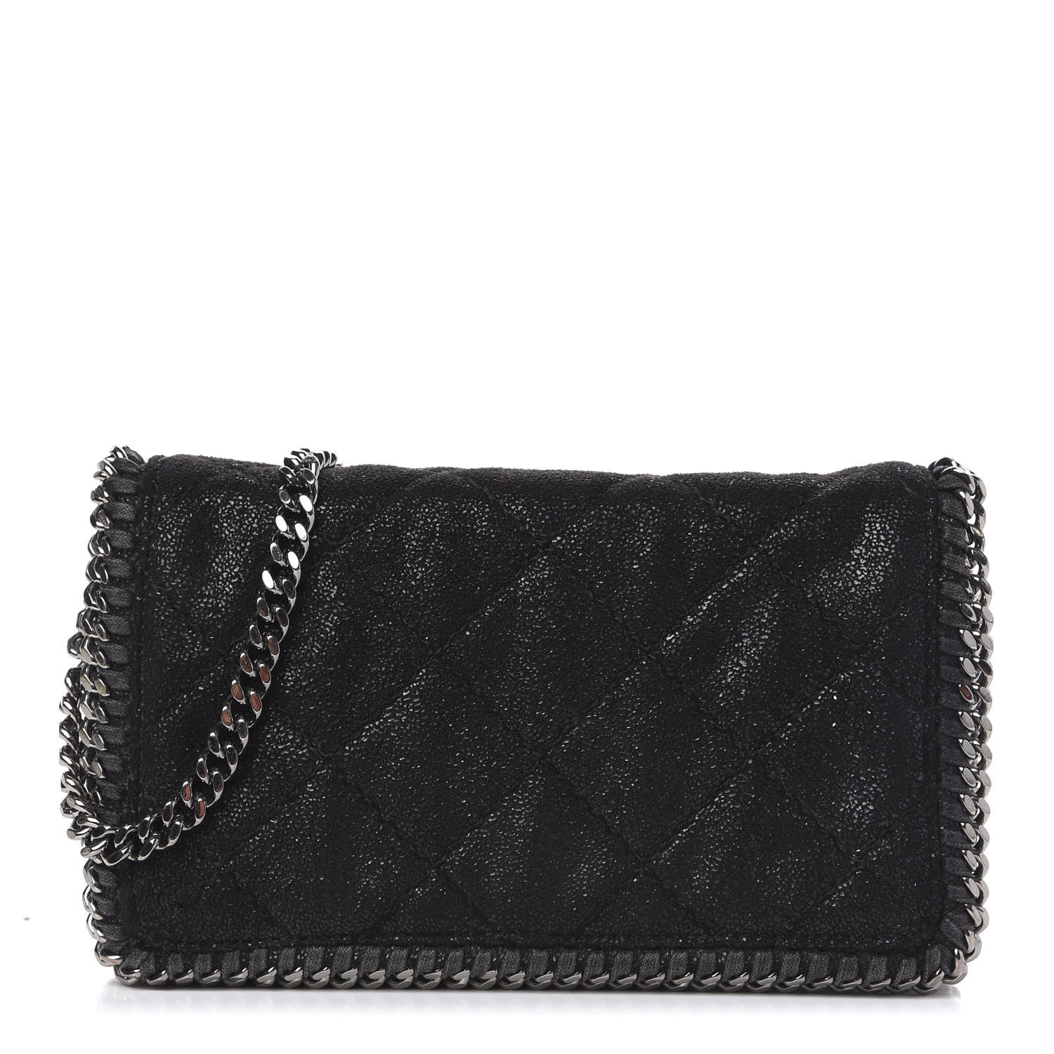 Stella McCartney Shaggy Deer Quilted Falabella Crossbody Bag Black 1 of 8