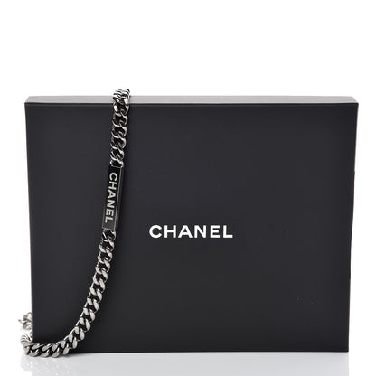 Chanel Oversized Chain Logo Necklace Ruthenium 7 of 7