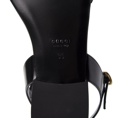 Gucci Patent GG Flat Sandals 35 Black 9 of 12