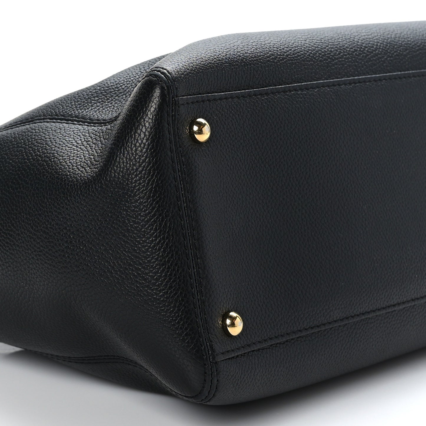 Calfskin Small Cerf Executive Shopper Tote Black