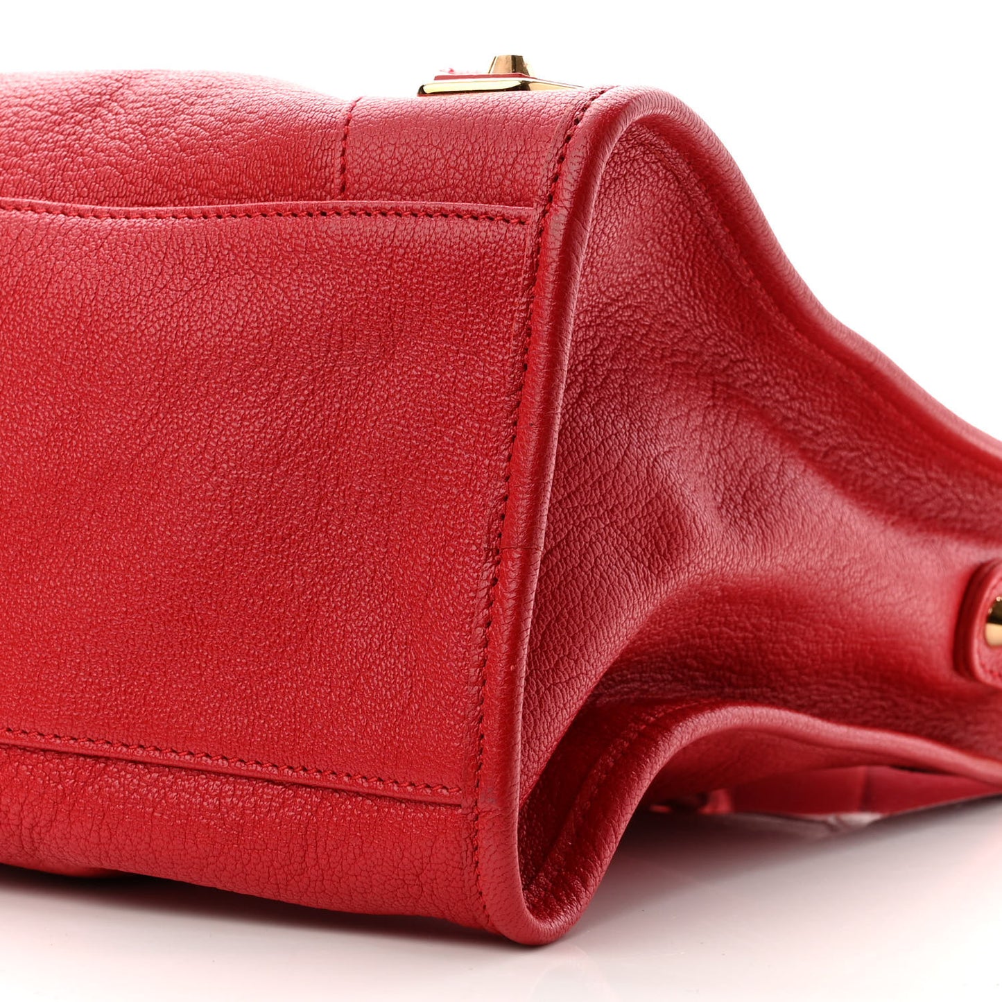 Chevre Gold Metallic Edge Hardware City Rouge Grenade