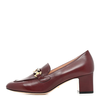 Gucci Malaga Kid Zumi Mid Heel Loafers 39 Vintage Bordeaux 1 of 10