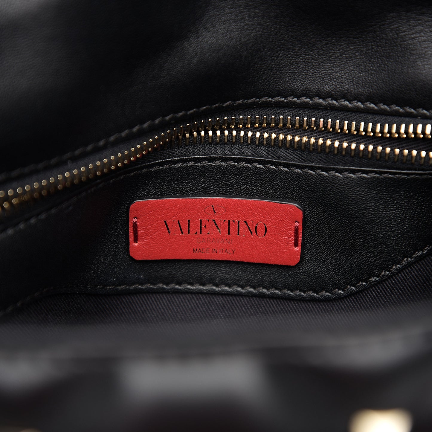 Lambskin VLTN Print Candystud Top Handle Bag Black