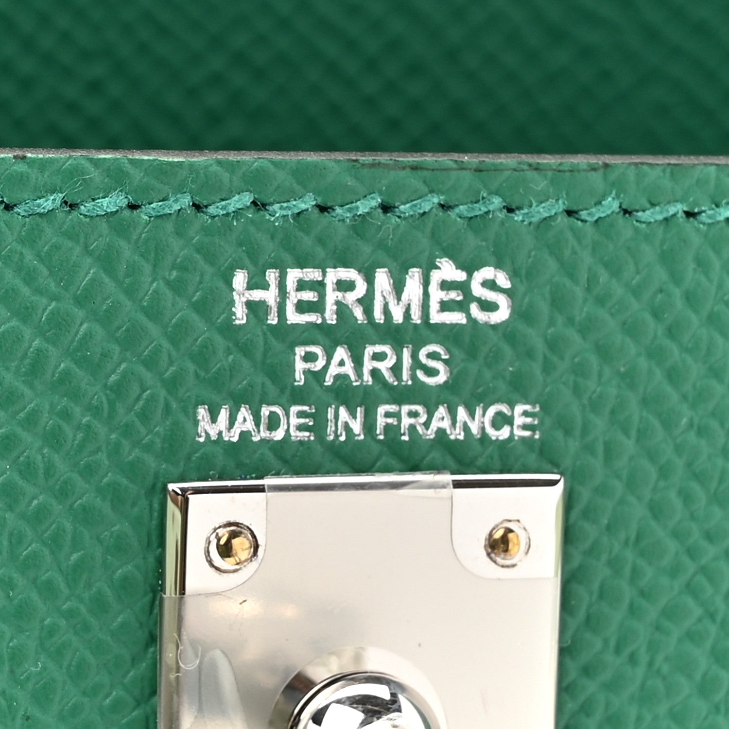 Hermes Epsom Kelly Sellier 25 Vert Vertigo Vert Fizz Bleu France 6 of 11