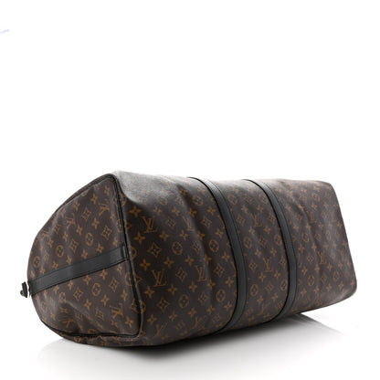 Louis Vuitton Monogram Macassar Keepall Bandouliere 55 3 of 9
