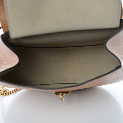 Chloe Grained Calfskin Lambskin Drew Shoulder Bag Wet Sand Sunflower 5 of 9
