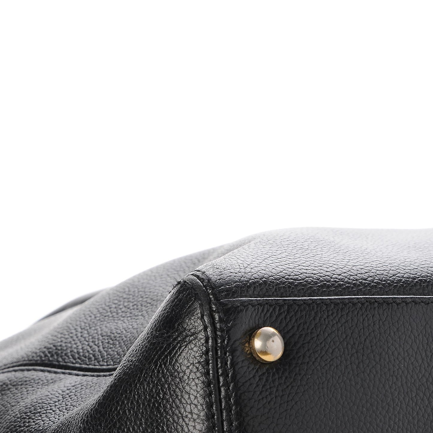 Calfskin Cerf Executive Shopper Tote Black