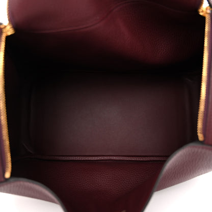 Hermes Taurillon Clemence Lindy 34 Bordeaux 5 of 10