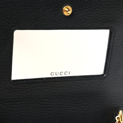 Gucci Calfskin Mini GG Marmont Chain Wallet Black 7 of 11