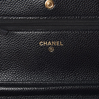 Chanel Caviar Quilted Wallet On Chain WOC Black 6 of 12