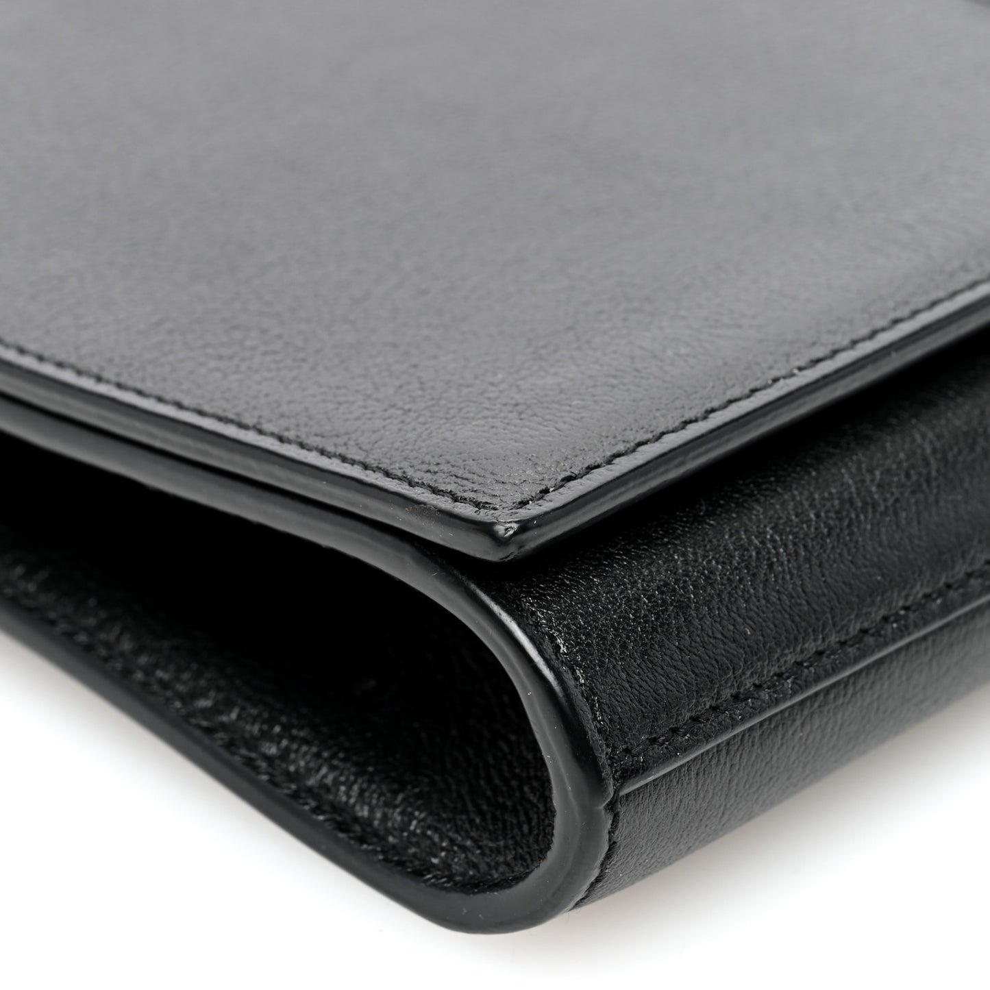 Goatskin Monogram Large Belle De Jour Clutch Black