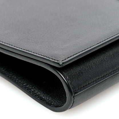 Saint Laurent Goatskin Monogram Large Belle De Jour Clutch Black 8 of 9