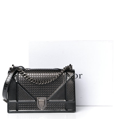Christian Dior Metallic Patent Micro-Cannage Medium Diorama Flap Bag Onyx Black 11 of 11