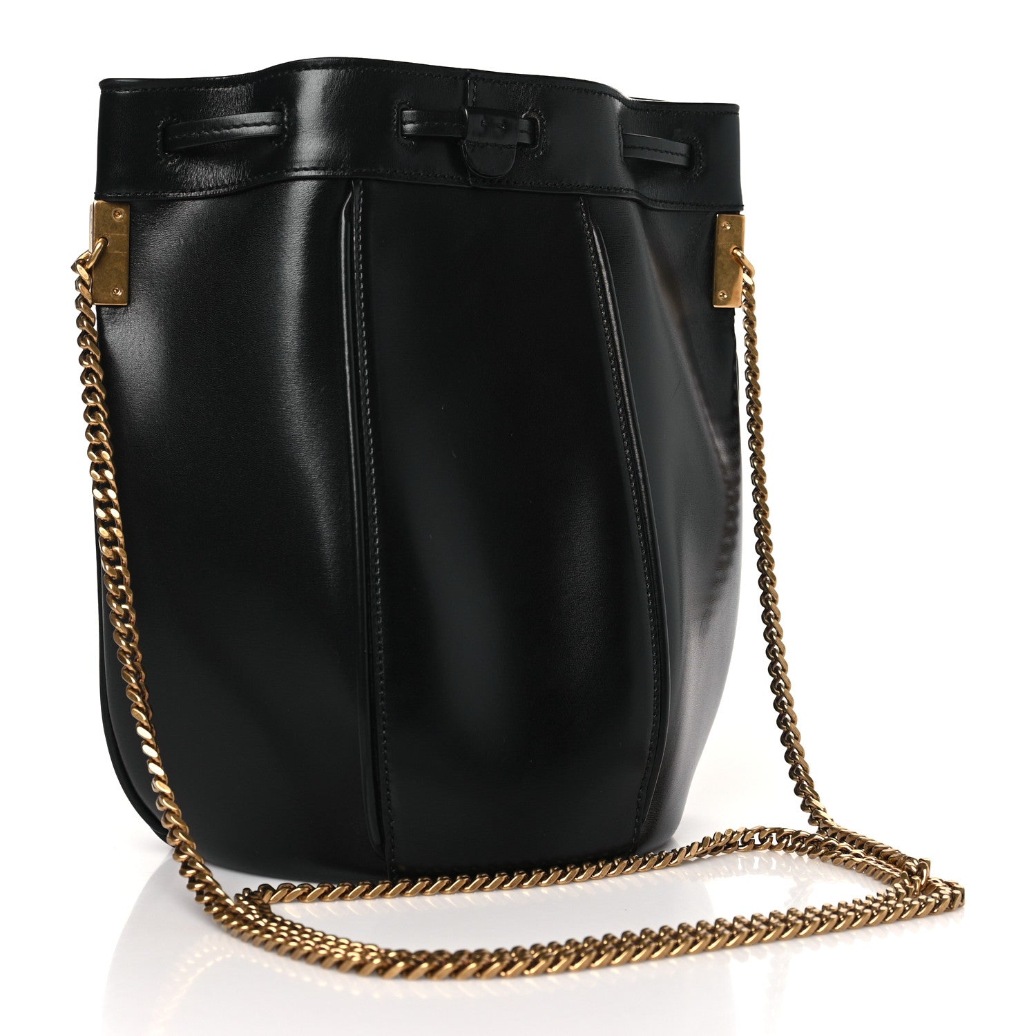Saint Laurent Smooth Calfskin Small Talitha Bucket Bag Black 3 of 10