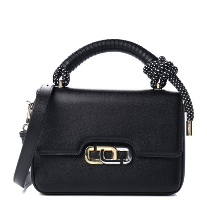 Marc Jacobs Textured Calfskin The J Link Shoulder Bag Black White 1 of 4