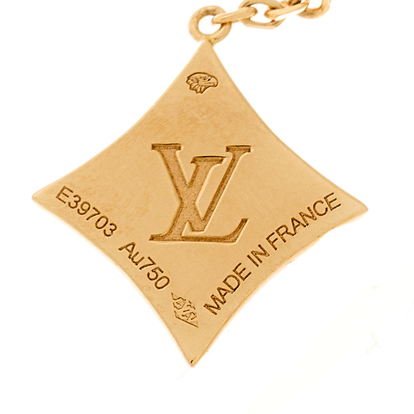 Louis Vuitton 18K Yellow Gold Diamond Onyx Color Blossom BB Star Earrings 4 of 5
