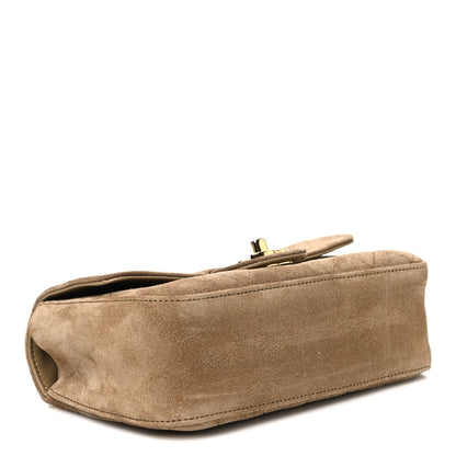 Chanel Suede Calfskin Mini Souplissimo Maxi Flap Dark Beige 3 of 9