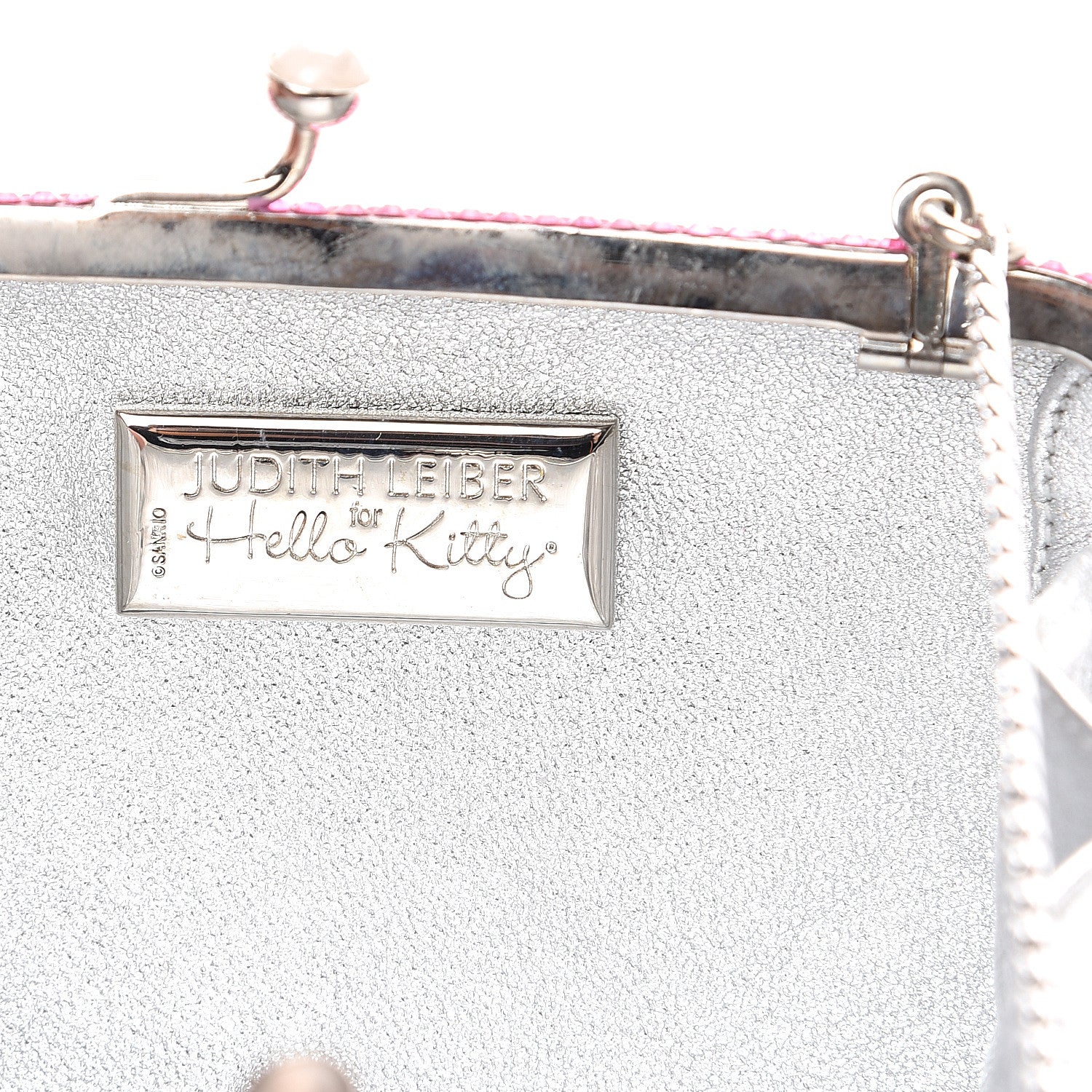 Judith Leiber Swarovski Crystal Hello Kitty Minaudiere Clutch Pink