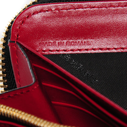 Burberry Grainy Calfskin Check Embossed Elmore Zip Around Wallet Red 8 of 9