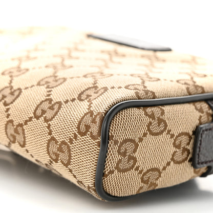 Gucci Monogram Dollar Calfskin Belt Bag Beige Ebony Testa di Moro Marrone Scuro 10 of 12