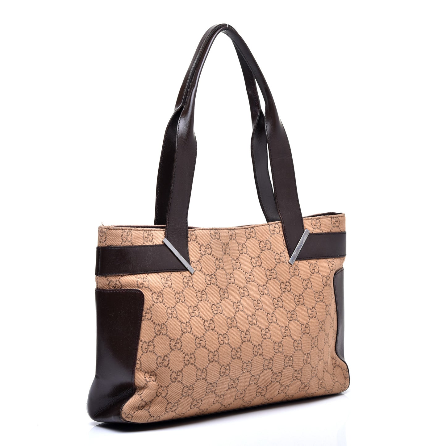 Denim Monogram Tote Dark Brown