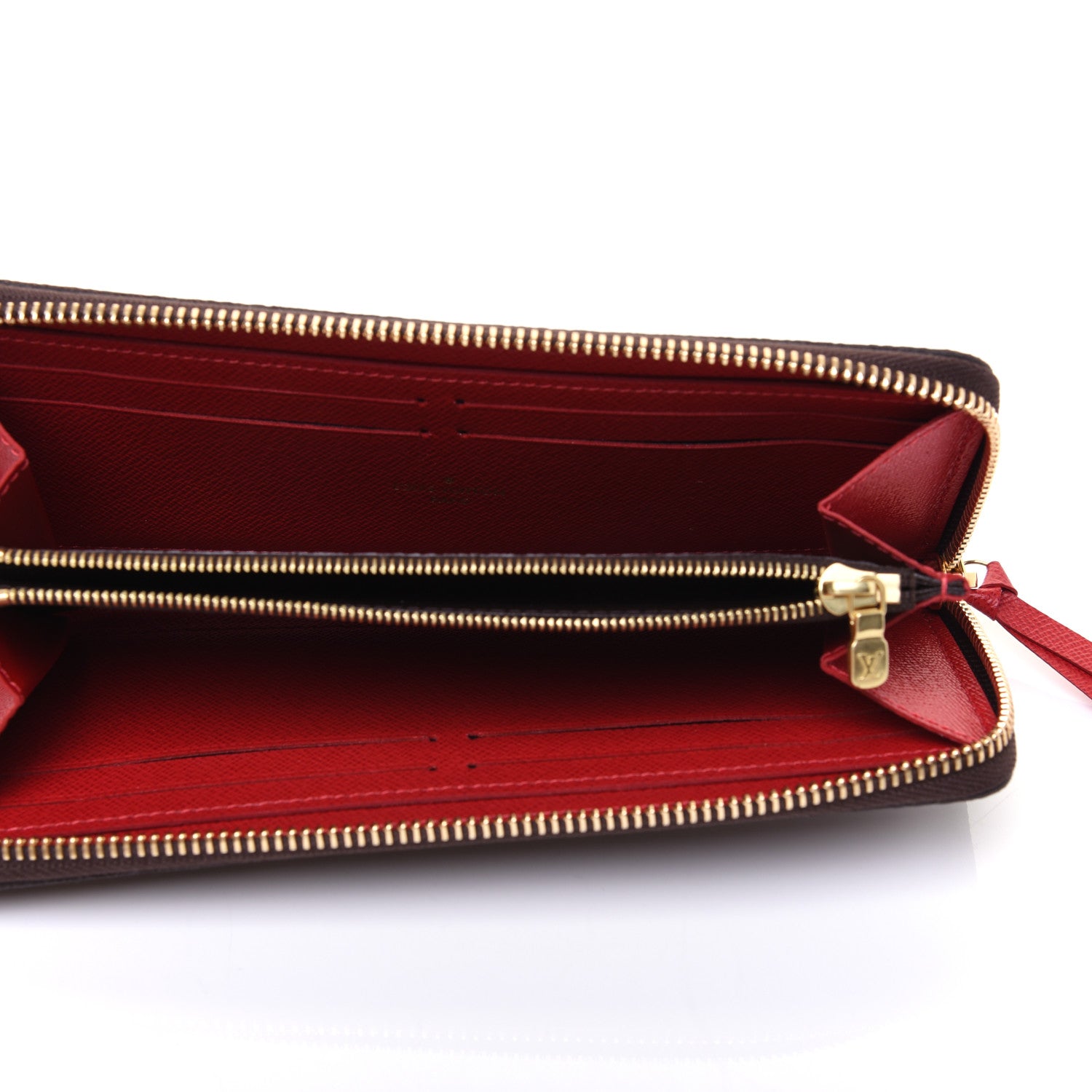 Louis Vuitton Damier Ebene Clemence Wallet Cherry 5 of 9
