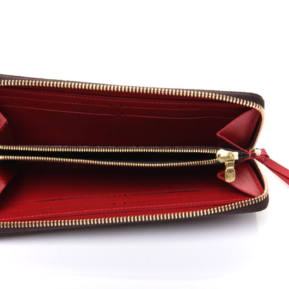 Louis Vuitton Damier Ebene Clemence Wallet Cherry 5 of 9