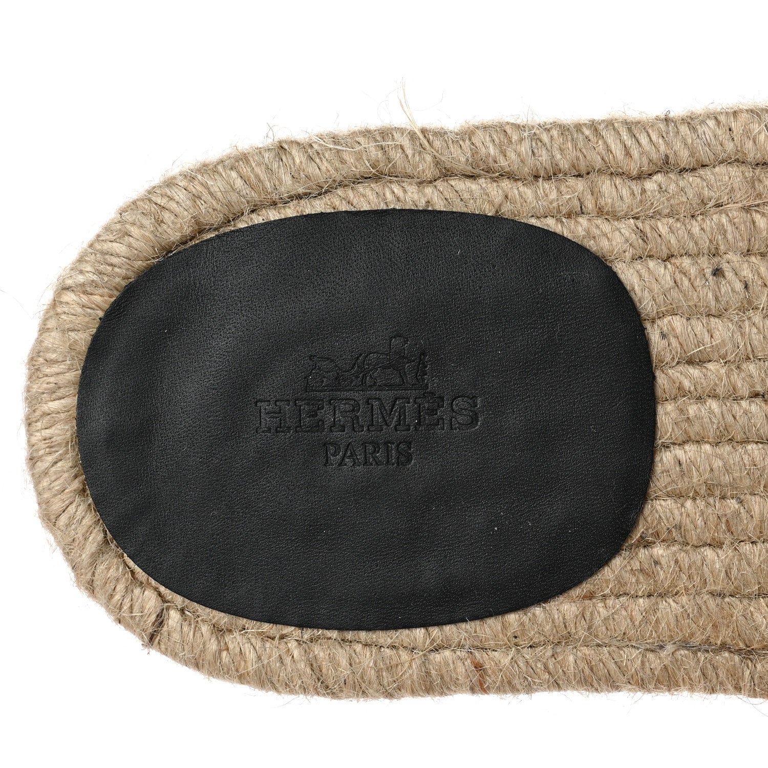 Hermes Calfskin Mens Antigua Espadrille Sandals 42 Black 7 of 8