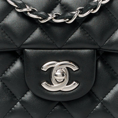 Chanel Lambskin Quilted Mini Rectangular Flap Black 9 of 12