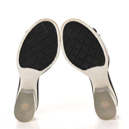 Chanel PVC Lambskin Logo Mules 38 Black 8 of 14