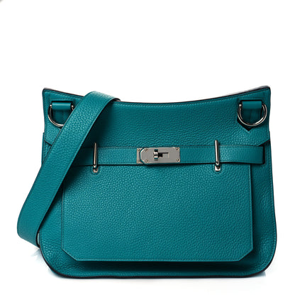 Hermes Taurillon Clemence Jypsiere 28 Bleu Paon 1 of 12