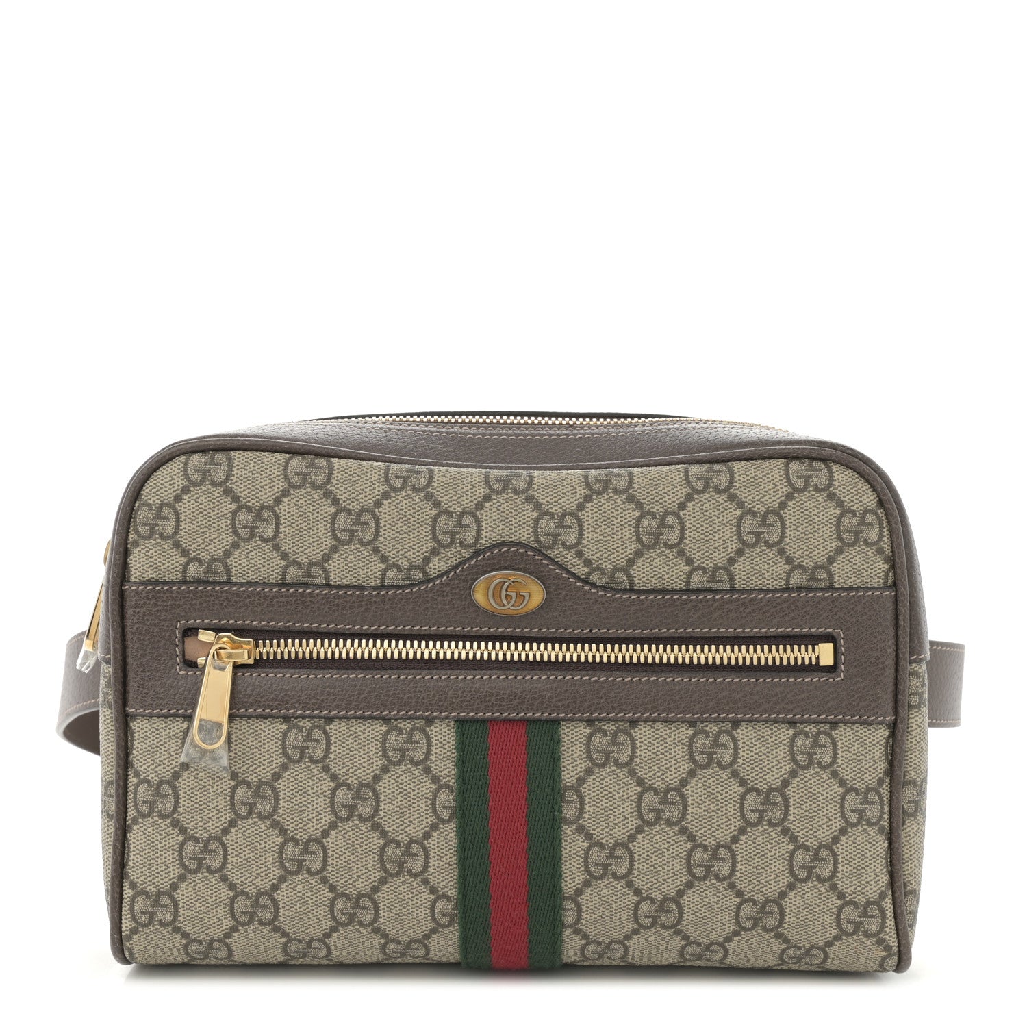 Gucci GG Supreme Monogram Web Small Ophidia Belt Bag 95 38 Dark Brown 1 of 10