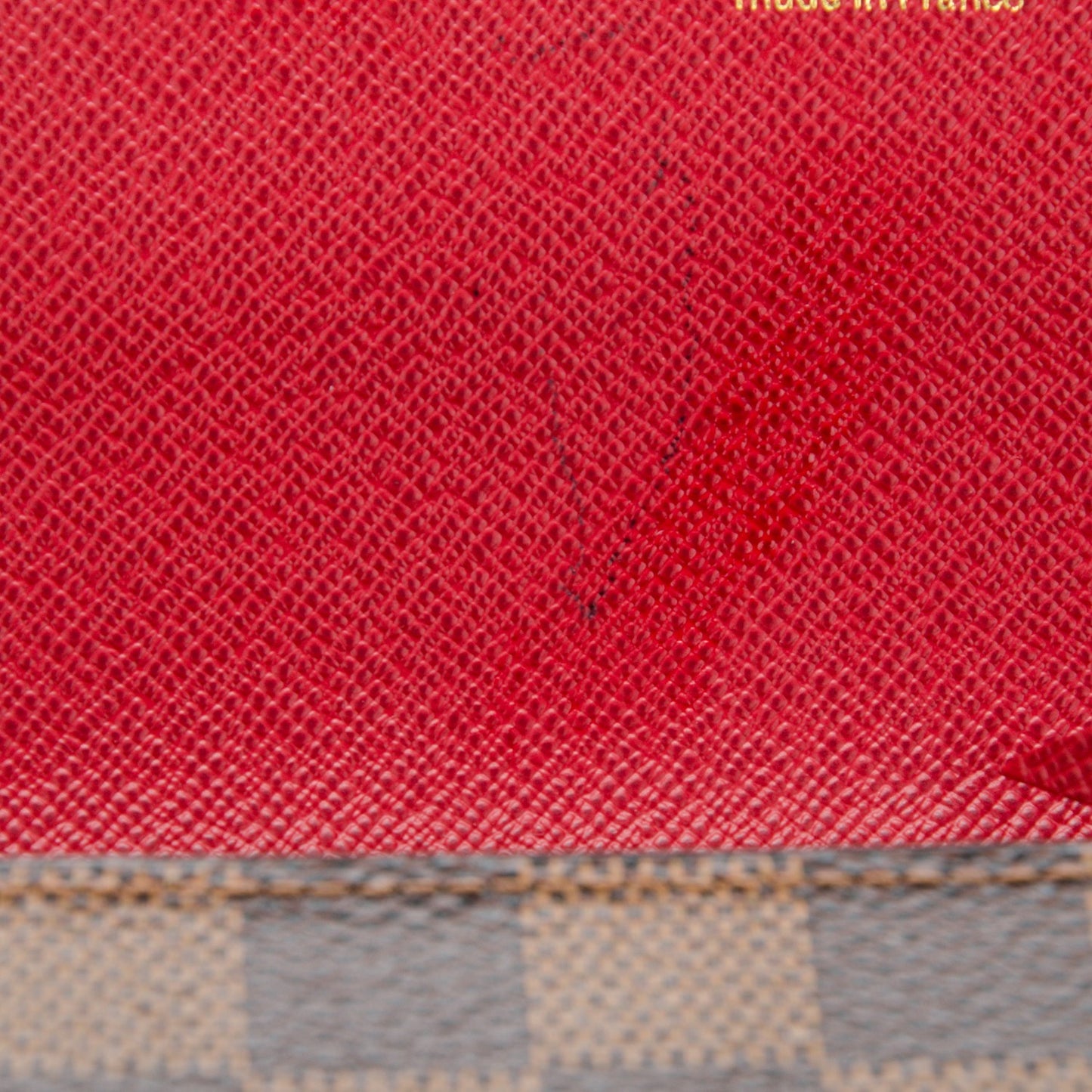 Damier Ebene Josephine Wallet Red