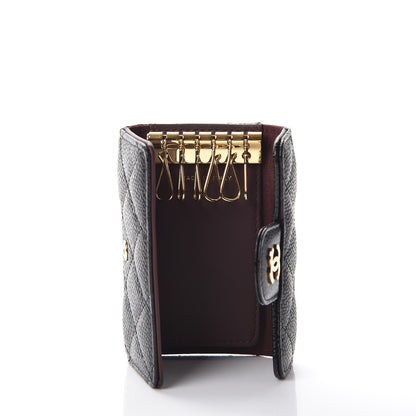 Chanel Caviar Quilted 6 Key Holder Black 5 of 9