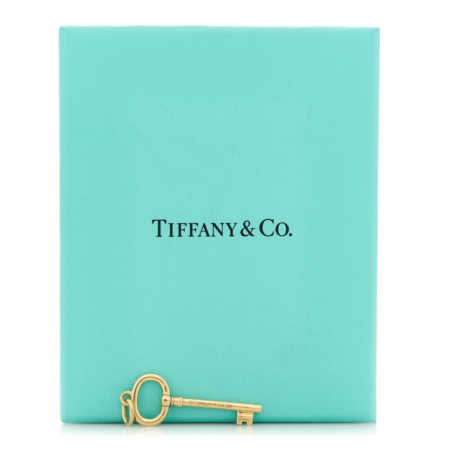 18K Yellow Gold Small Oval Key Pendant