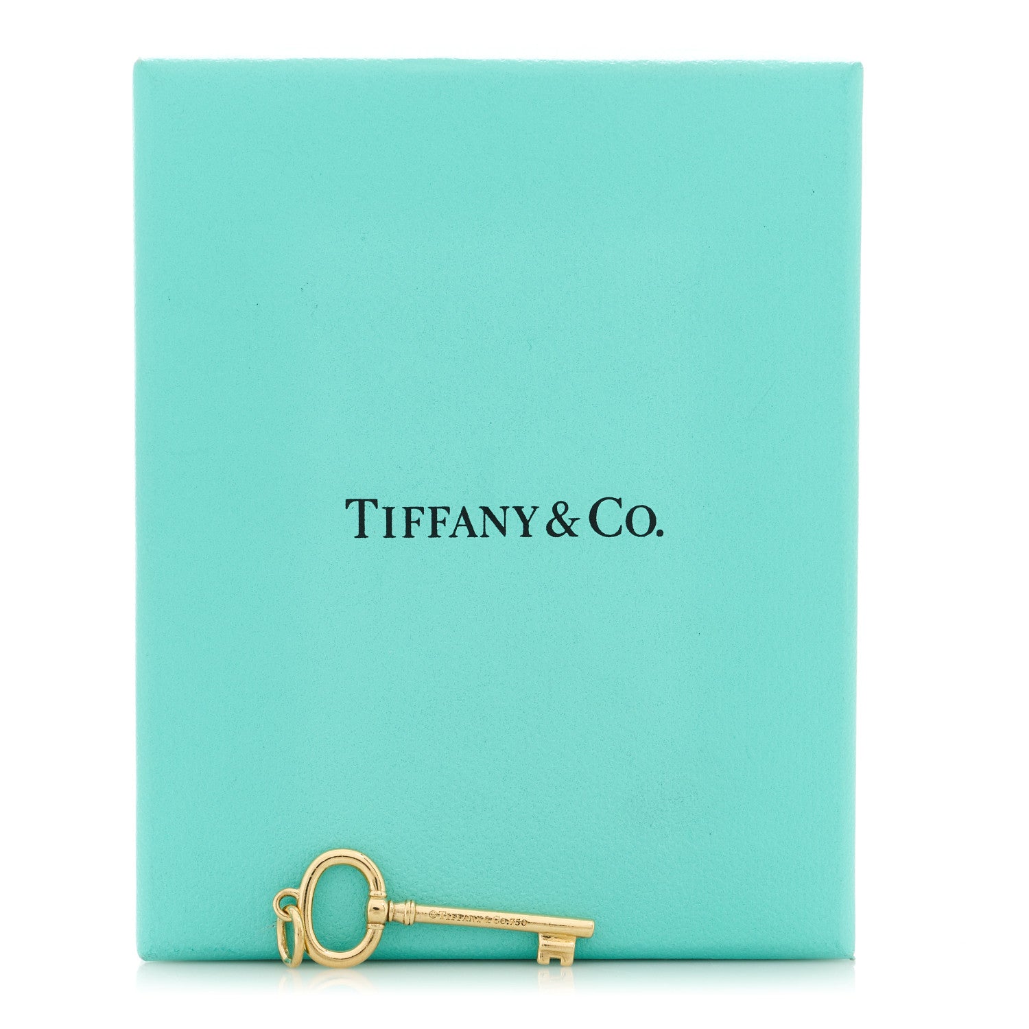 Tiffany 18K Yellow Gold Small Oval Key Pendant 4 of 4