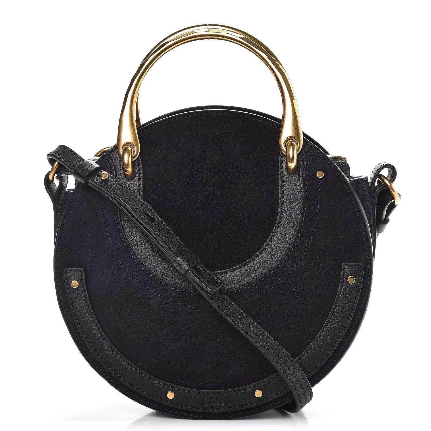 Chloe Calfskin Suede Small Pixie Bag Full Blue 1 of 8