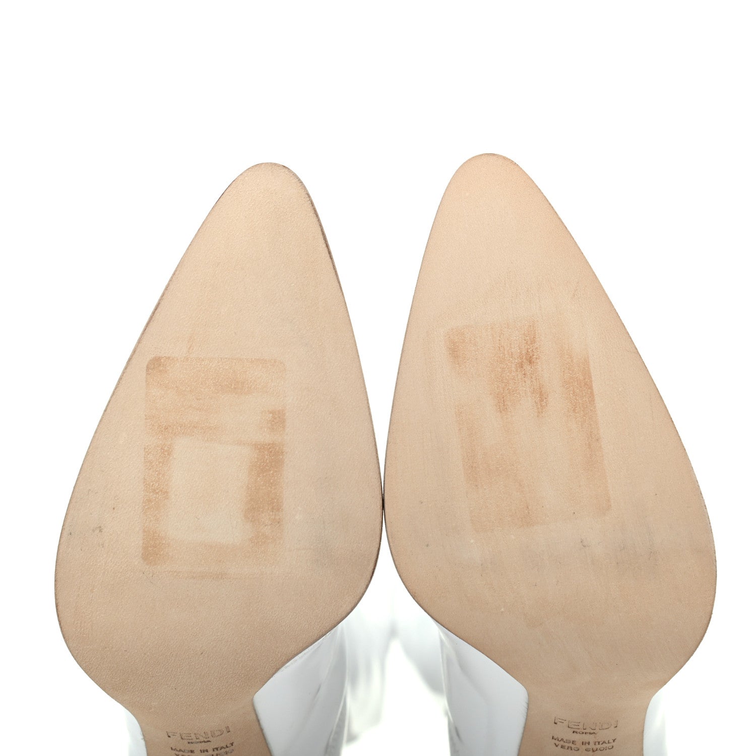 Fendi Glossy Neoprene FFrame Boots 36 White 9 of 11