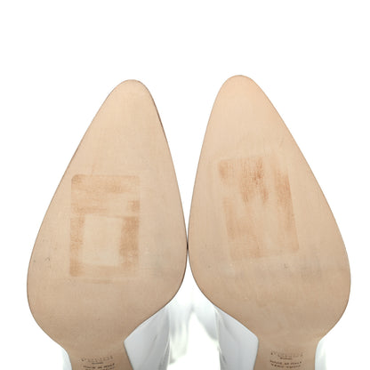 Fendi Glossy Neoprene FFrame Boots 36 White 9 of 11