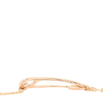 Hermes 18K Rose Gold Diamond MM Chaine d'Ancre Punk Bracelet LG 3 of 3