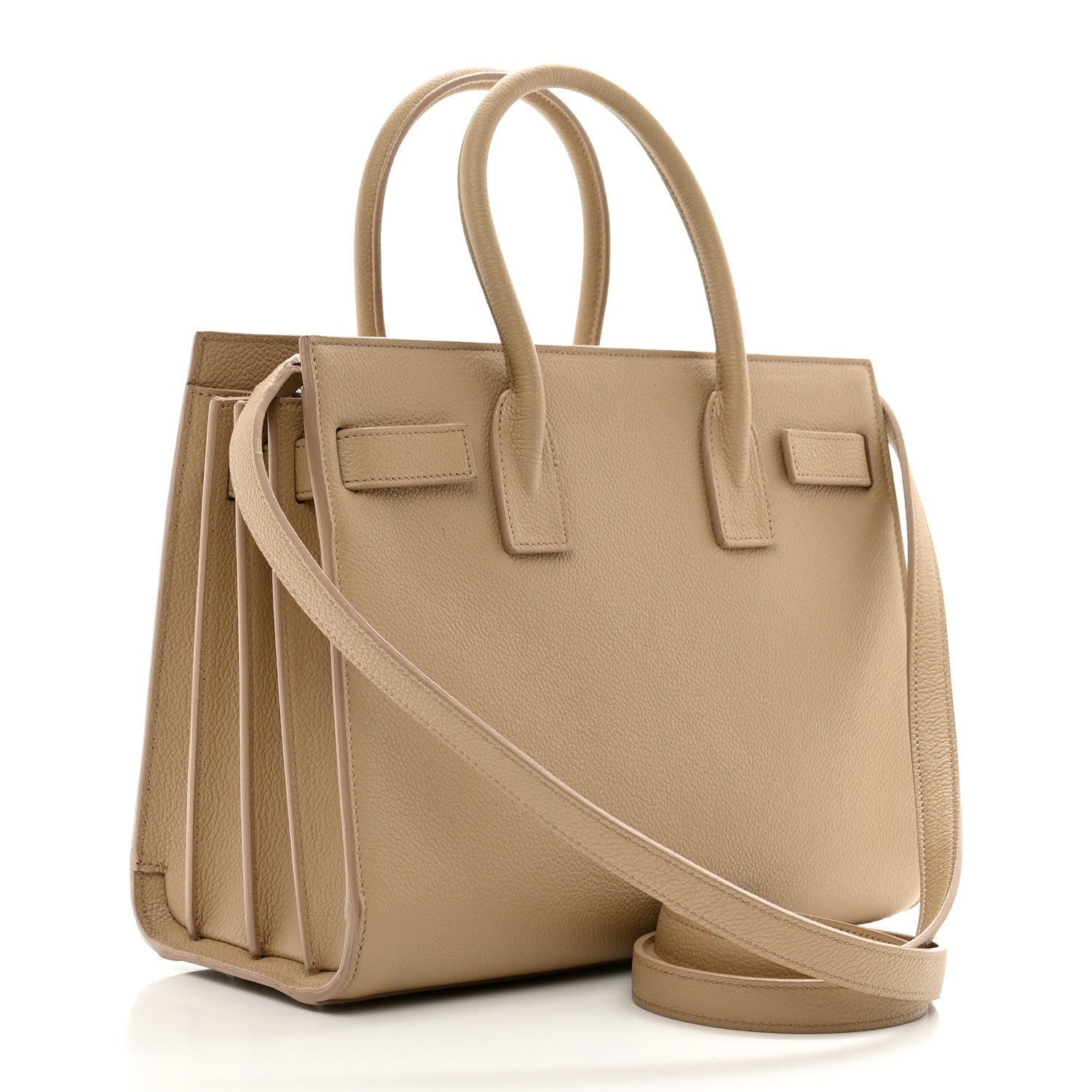 Saint Laurent Grained Calfskin Baby Sac De Jour Dark Beige 3 of 11