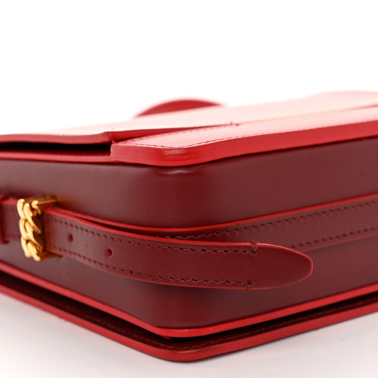 Burberry Smooth Calfskin Small Two Tone Grace Bag Red 8 of 10